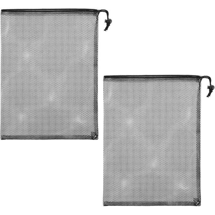 Lot 2 Sacs De Douche Filet – 30x28x9 Cm, Respirants, Poignée, Crochet, Pour Sport Et Voyage