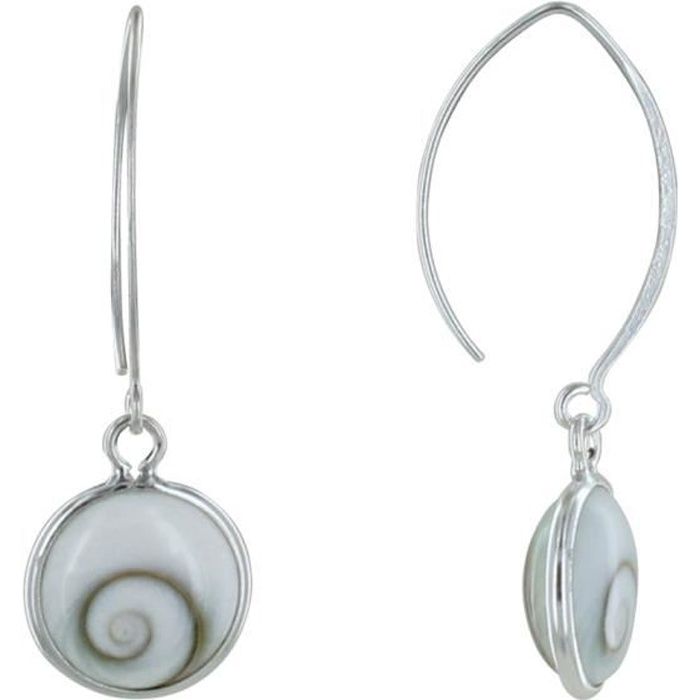 Les Poulettes Bijoux - Boucles dOreilles Argent Grand Oeil de Sainte Lucie Rond Les Poulettes Bijoux - Boucles dOreilles Argent Grand Oeil de Sainte Lucie Rond