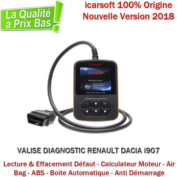 VALISE DIAGNOSTIC ICARSOFT RENAULT - DACIA I907 - Cdiscount Auto