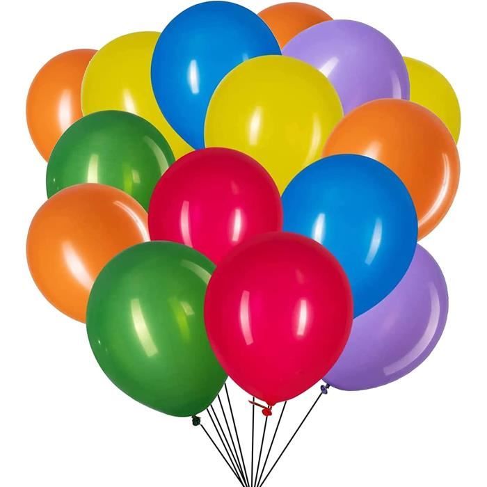 12 Pouces ballons Multicolore,30.4cm Lot de 60 Rouge-Orange-Jaune