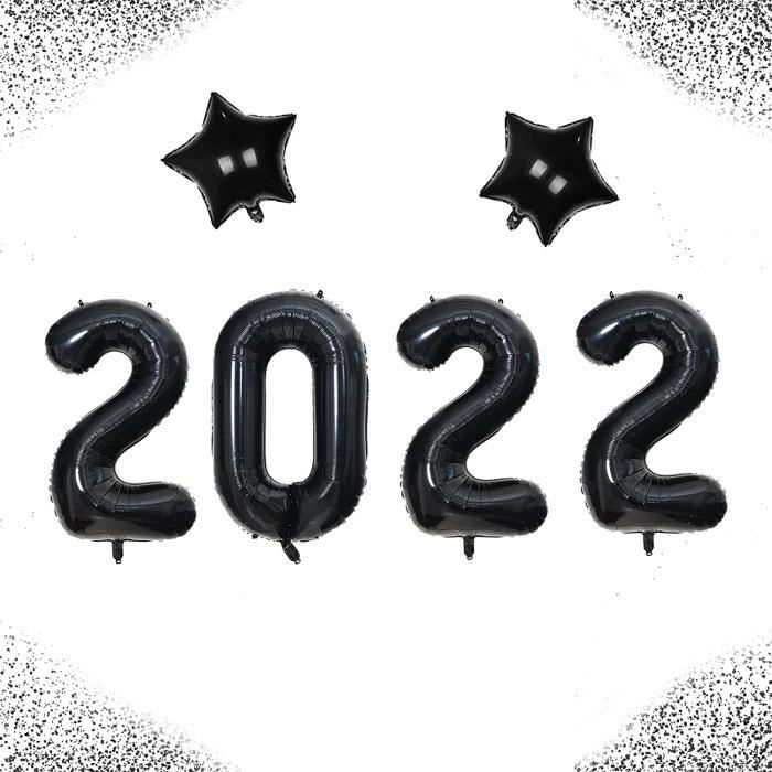 Kit Décoration Nouvel An 2026 Noir & Or – Guirlande Spirale Happy New Year + Suspensions