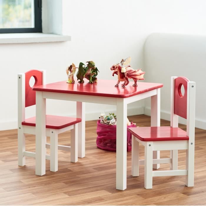 ensemble meubles pour enfants 1x table 2x chaises en rose table d activites pour enfants en pin massif rose cdiscount pret a porter