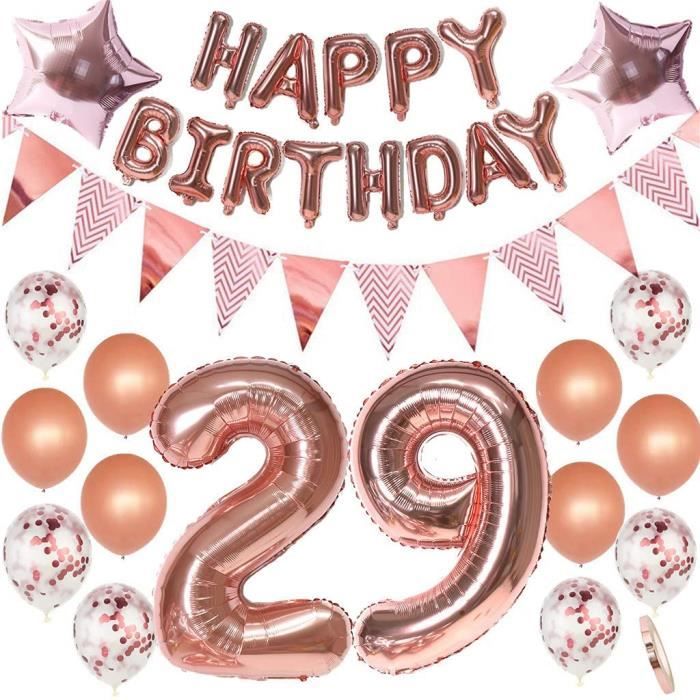 Décoration 29Ème Nniversaire Femme Or Rose Set Déco Fête 29Ème Nniversaire, Déco  Anniversaire Femmes 29 Ans, 29Ème Anniversaire Femm - Cdiscount Maison