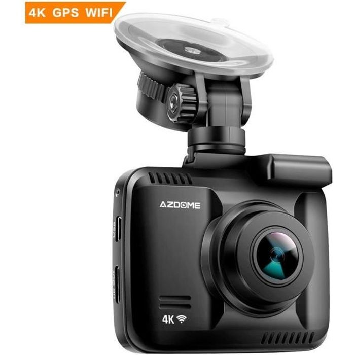 Caméra de Voiture AZDOME Dashcam 4K GPS WIFI Caméra Embarquée Voiture 2160P FHD 170 Angle WDR Enregistrement en Boucle Détection de mouvement Surveilleance de Stationnement et Vision Nocturne