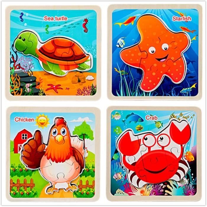 Lachesis Puzzles En Bois Jouet Bebe Pour 1 2 3 4 Ans Bebes Animaux Jeux Educatif Apprentissage Puzzle A Achat Vente Puzzle Cdiscount