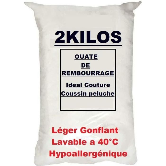 Ouate De Rembourrage En Microfibre - 12 Kg Blanc - Fibre Synthétique Chaude Et Légère - 8