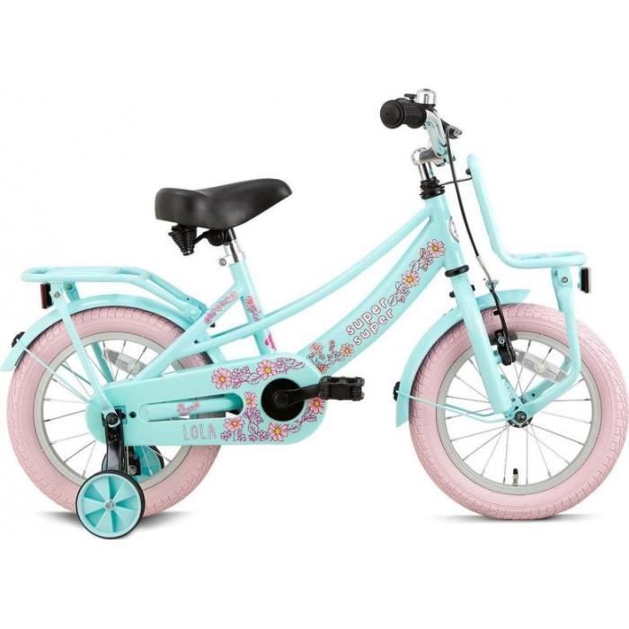 SUPERSUPER Lola 14 Inch 21,5 cm Girls Coaster Brake Pink/Light blue