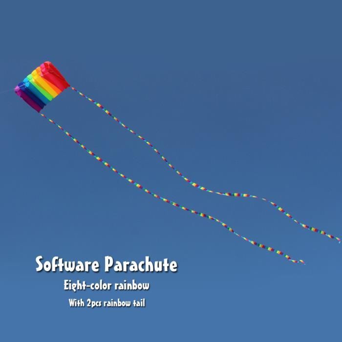 Cerf-Volant Parachute Souple 100in Double Ligne Touch The Sky - Facile à Voler Pour Enfants & Adultes Cerf-volant Plage Adulte Cerf-Volant Parachute Souple 100in Double Ligne Touch The Sky - Facile à Voler Pour Enfants & Adultes Cerf-volant Plage Adulte