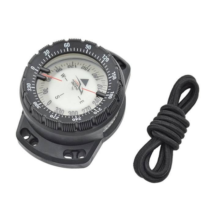 Boussole De Plongée Lumineuse ABS - Étanche Jusqu'à 50 M, Aiguille Phosphorescente, Clip Et Boucle, Pour Plongée Et Navigation - 7
