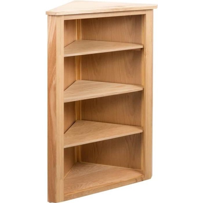 Etagere D Angle A 4 Niveaux Etageres De Rangement Pour Cuisine Salon Bureau Meuble De Rangement Avec 4 Tablettes Marron Camsoos Cdiscount Maison