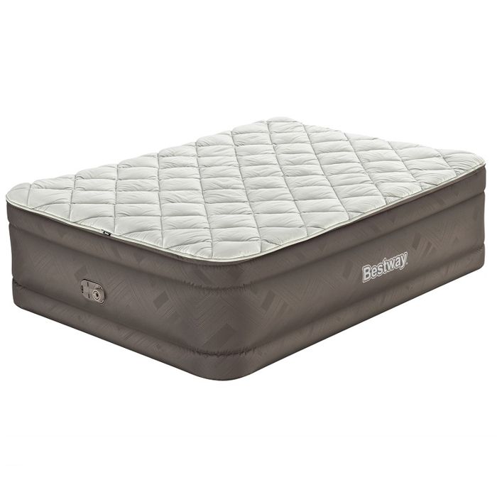 Bestway Matelas gonflable - Tough Guard Fortech - 2 places - Pompe électrique - 350 kg de charge