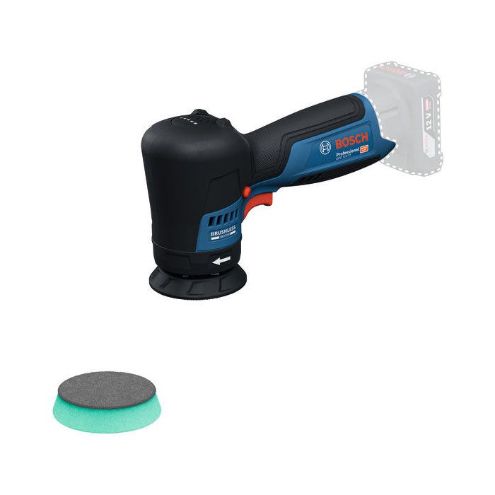 Bosch Professional 12V System Polisseuse sans fil GPO 12V 77 avec support velcro monté 77 mm tampon mousse pour polissage et coupe 77 mm