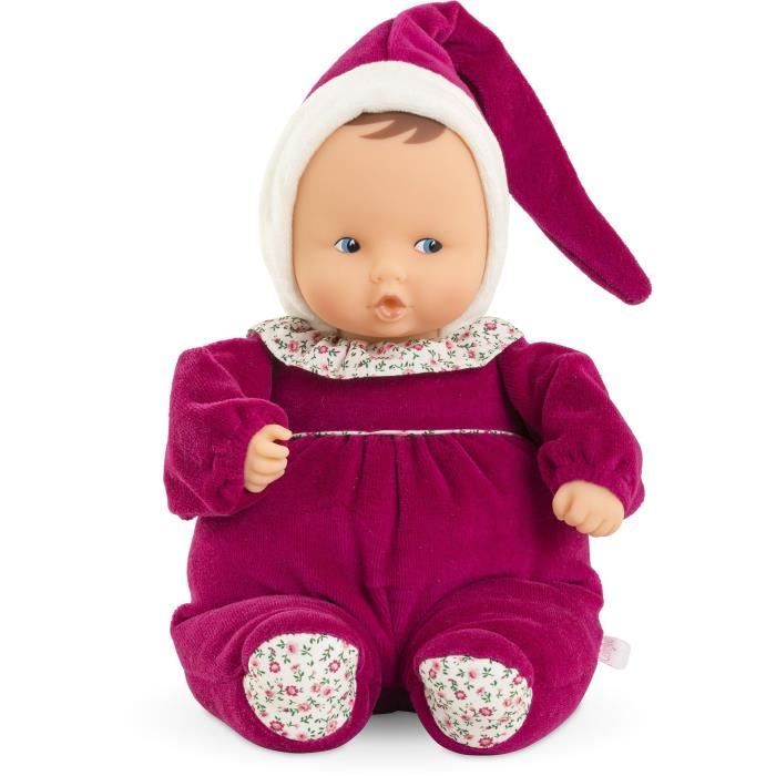 Doudou Corolle Babipouce Rose Grenadine – 28 cm, Senteur Vanille, Dès la Naissance