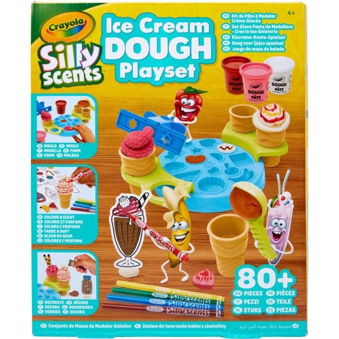Coffret créatif - CRAYOLA - La Fabrique de Glaces - Pâte à modeler - Feutres parfumés - Pour enfants