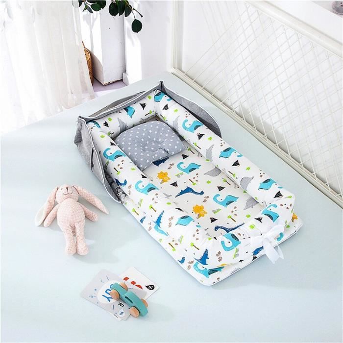 Buddy Baby - Lit bébé et parc de jeux pour bébé avec matelas, moustiquaire de série, ouverture latérale, hauteur réglable, roues et sac de voyage 0-36 mois, 15 kg (Gris