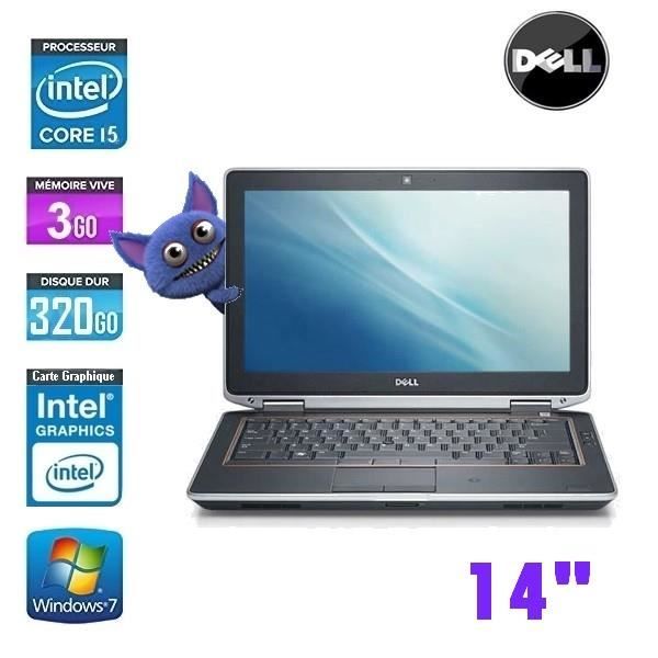 Achat PC Portable DELL LATITUDE E6420 CORE I5 3GO 320GO - GRADE C pas cher