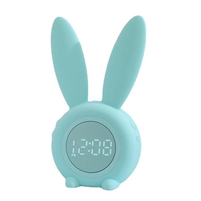 Réveil lapin de dessin animé pour enfants, décoration de chevet, Simple, silencieux, petit