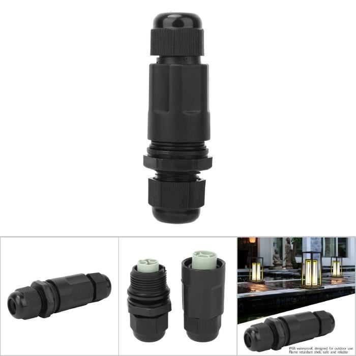 Connecteur Étanché IP68 TY28 4 Broches 45A – Mâle/Femelle Sans Soudure, Montage Panneau Carré, Plastique Robuste