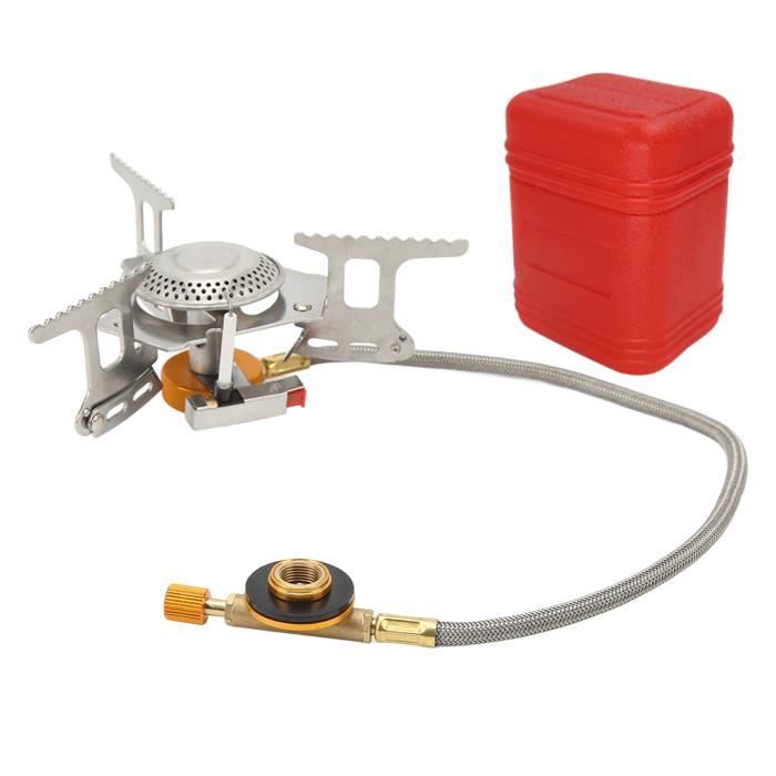 Réchaud Camping à Gaz 3500W AUEJACKY - Portable Avec Allumage Piézo Et Coupe-Vent Pour Randonnée