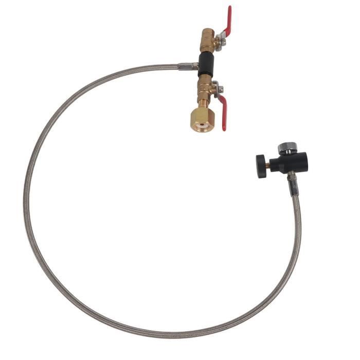 Adaptateur De Remplissage CGA320 Pour Bouteille De Gaz - Compatible SodaStream Grand Réservoir - Laiton, Jauge 2000 PSI, Filetage TR21-4 à W21.8-14