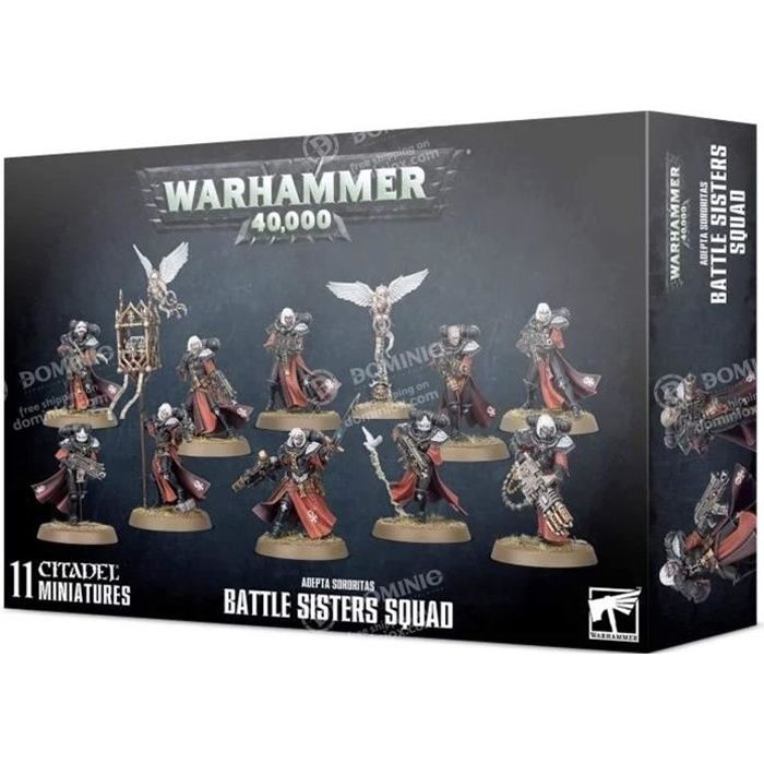 Jeu de société - GAMES WORKSHOP - Bataille Soeurs Équipe GW-52-20 - noir/rouge - 179 pièces - 11 figurines