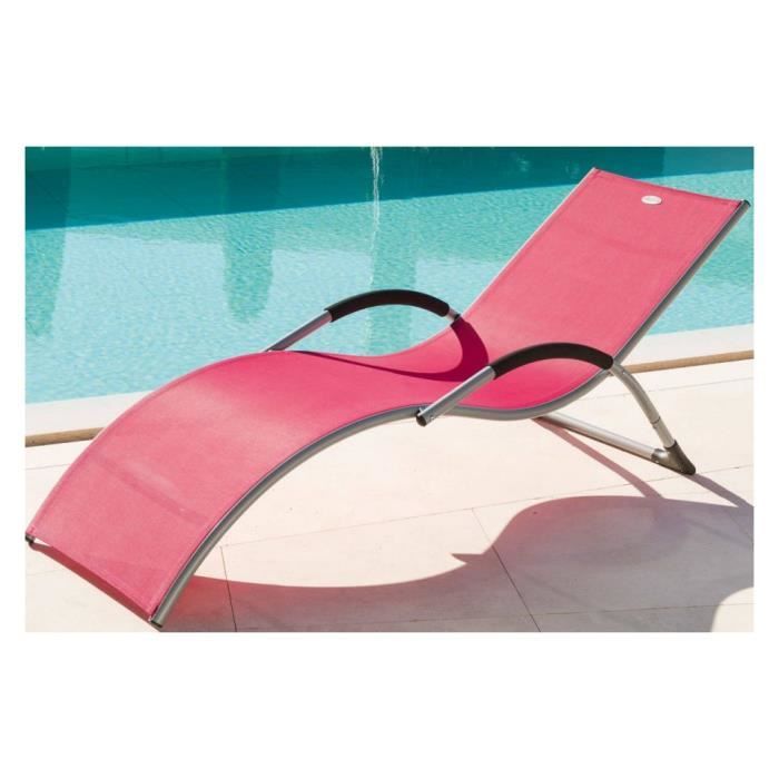 Transat California Hesperide Framboise Achat Vente Chaise Longue Transat California Framboise Cdiscount