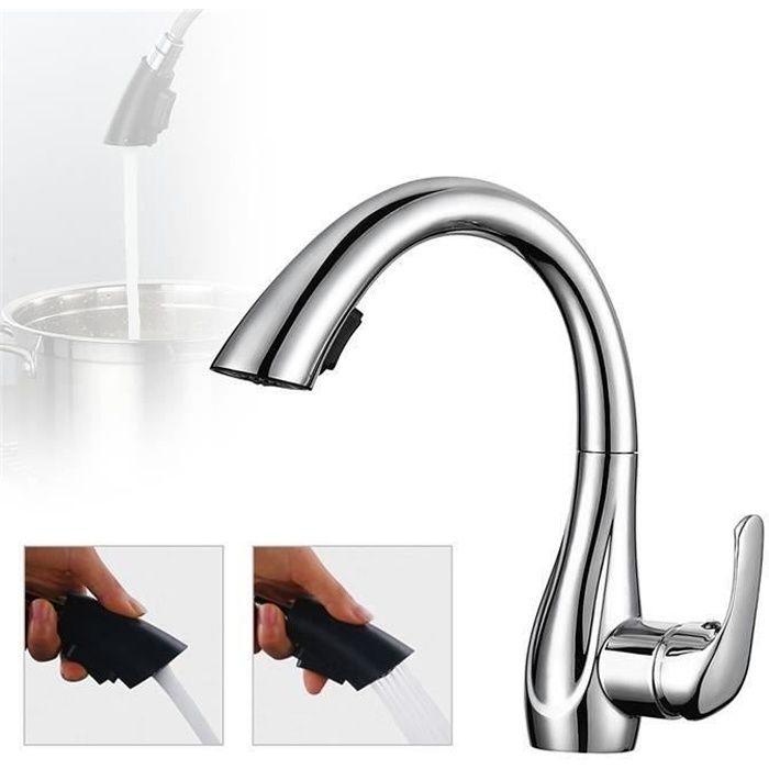 Mitigeur De Cuisine Avec Douchette Extractible Robinet D Evier 2