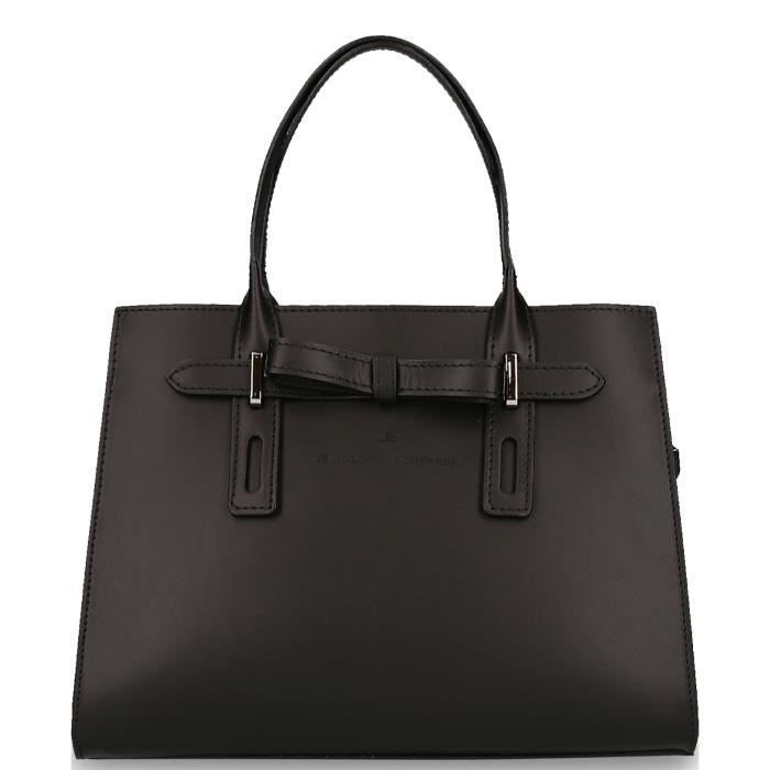 Jean Louis Scherrer Sac main Elsa en cuir noir Achat Vente