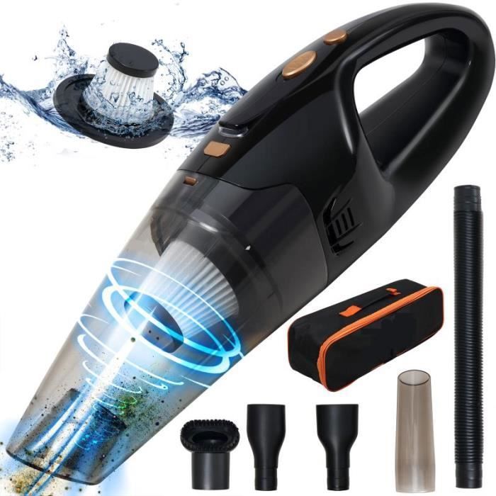 blanc Aspirateur De Voiture Sans Fil Pour Aspirateur Portatif Rechargeable À Cylindre Puissant Léger À Sec/humide Pour Le Nettoyage De Voiture De ，Nettoyage du Clavier dordinateur 