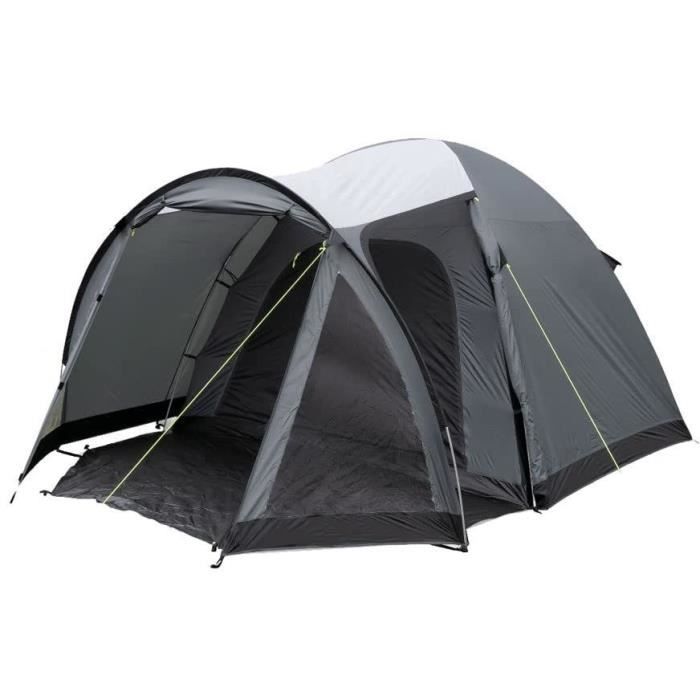 Tente de camping à arceaux - 5 places - KAMPA - Brighton 5 - Gris et noir