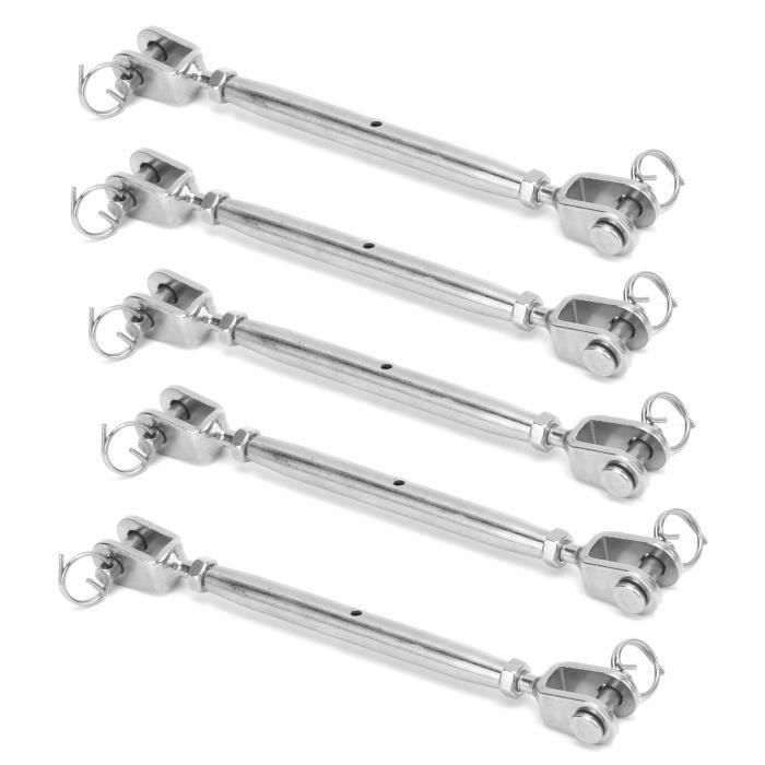 Tendeurs De Câble M6 Inox - Lot De 6, Crochet Et Œillet, Réglables Pour Clôture, Jardin, Support Plantes - 11
