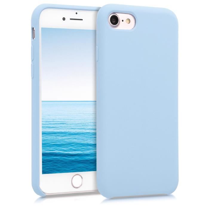 kwmobile Coque Apple iPhone 7/8 Housse de téléphone en Silicone Bleu Pastel Coque pour Apple iPhone 7/8