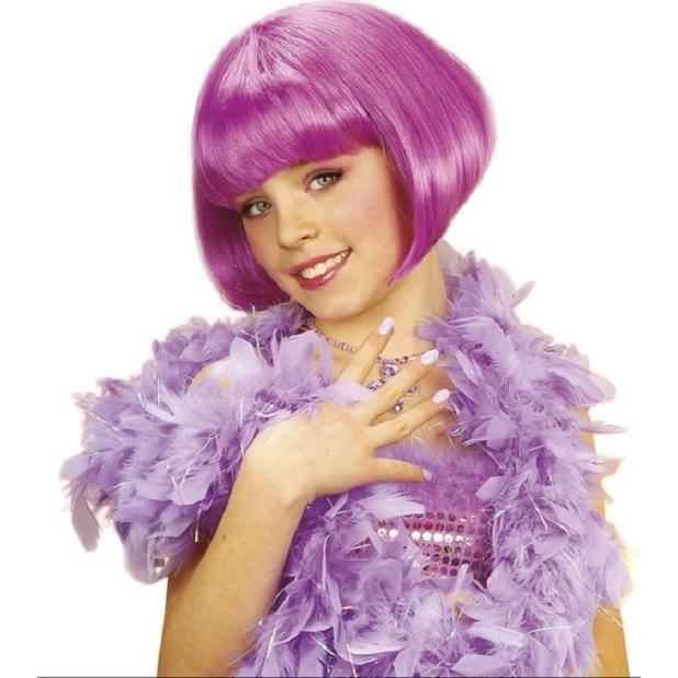 perruque violette courte