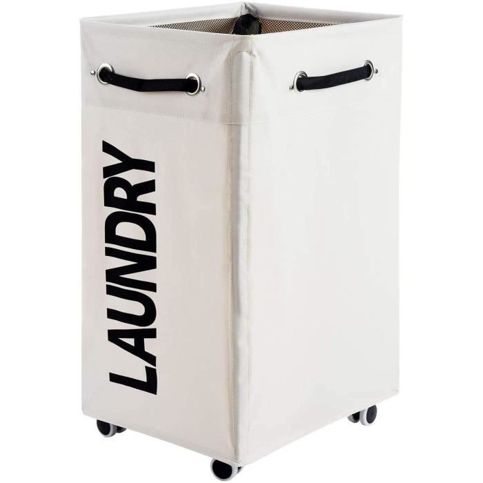 Panier Corbeille U00e0 Linge Pliable Pliant Avec Sac Coton 80 Litres Bambou Rond Violet 13 0001906 4 6782278