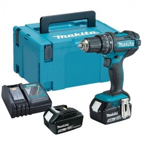 Perceuse Visseuse à percussion MAKITA DHP482RFJ 18 V Li Ion 2 x 3Ah Ø 13mm
