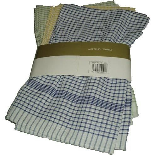 Ensemble De 6 Torchons De Cuisine Tournesol & Marguerite Citron