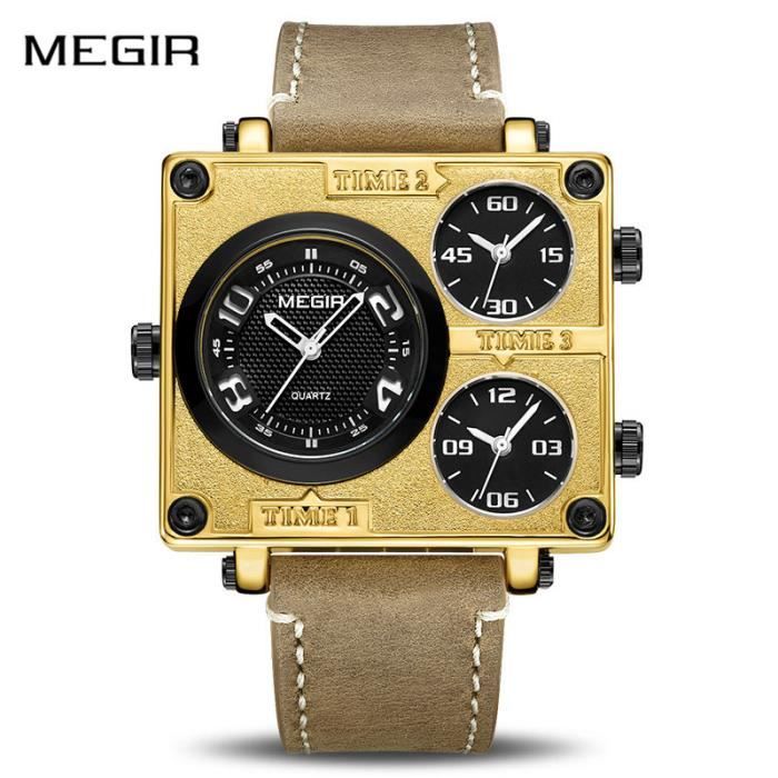 Montre homme deals 3 cadrans