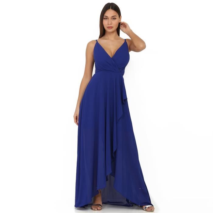 Robe de soir e longue grandes tailles Bleu Cdiscount Pr t Porter
