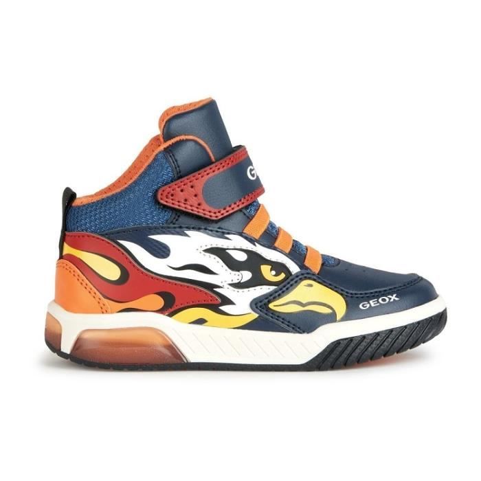 Basket Montante Scratch Gar on Geox Inek Bleu Talon Plat
