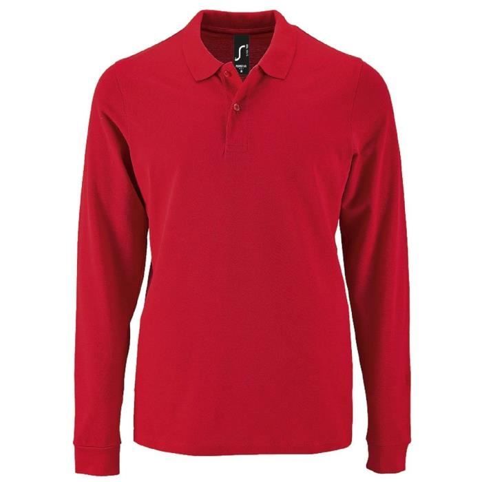 Polo rouge manche longue online