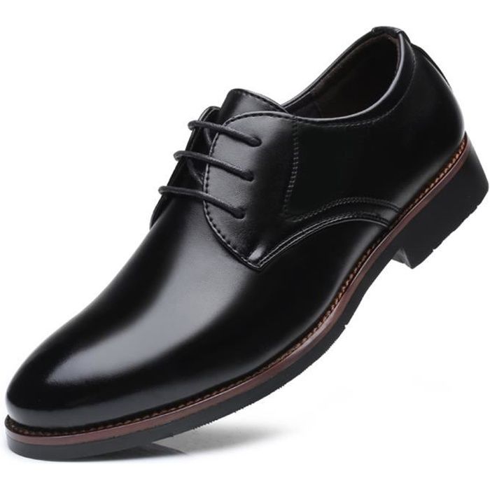 Chaussure Homme PU Cuir Derby Business Classic Pour Mariage Dressing Grande Taille 38-48 Noir