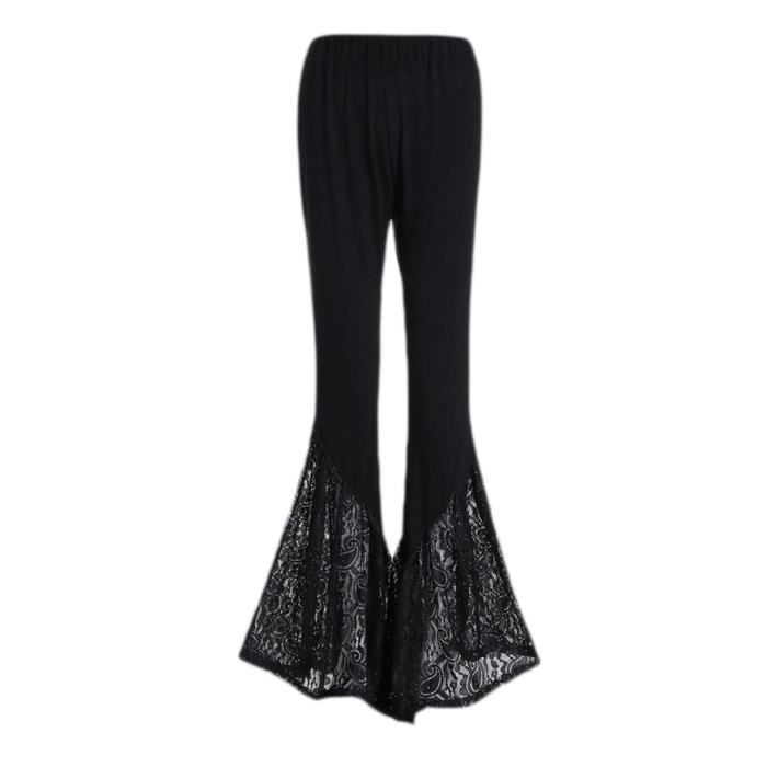 Pantalon large dentelle cheap