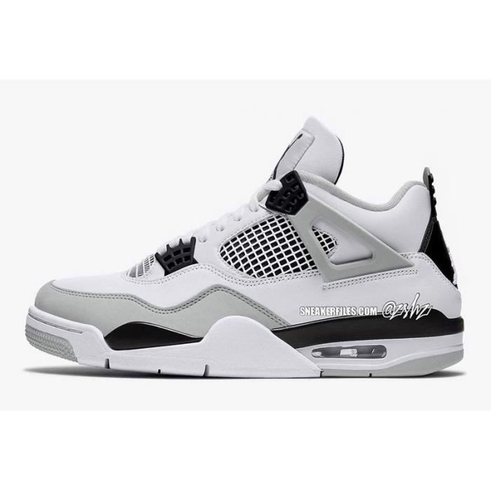 Baskets Air Jordan 4 Retro Military Black DH6927-111 Homme Chaussures  Entraînement de Sport Blanc Noir Blanc noir - Cdiscount Chaussures