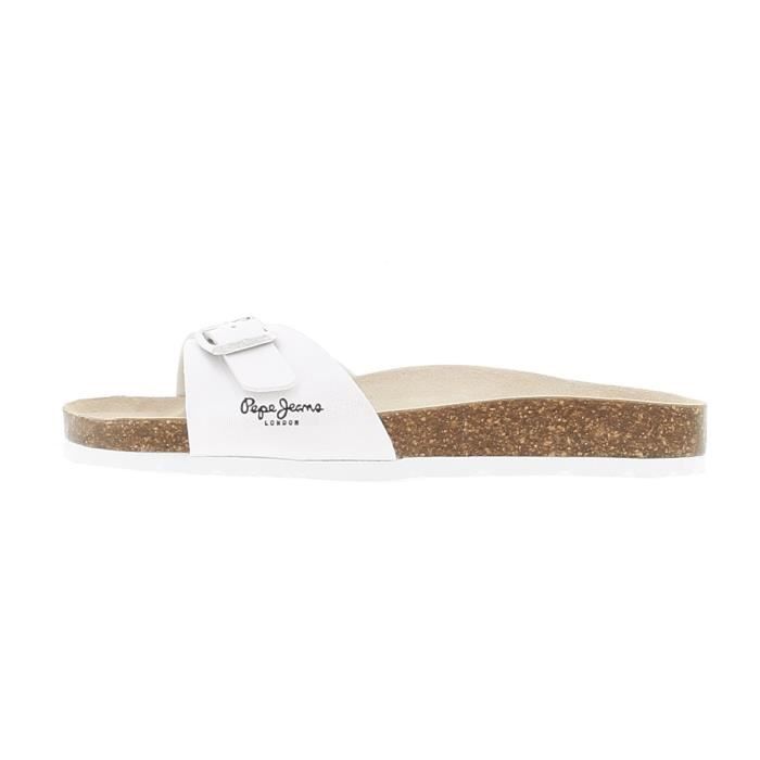 Claquettes mules Oban nacar - Pepe jeans Blanc - Cdiscount Chaussures