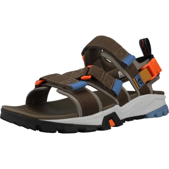 Sandale nu pieds homme TIMBERLAND 134871 marron textile semelle gomme et synthetique