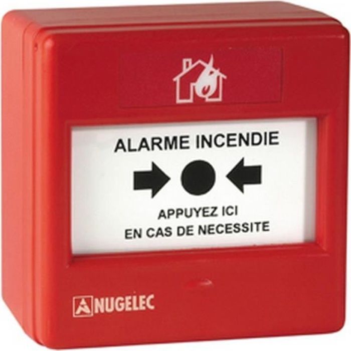 NUGELEC NUG30316 - Déclencheur Manuel membrane sans voyant Saillie Rouge