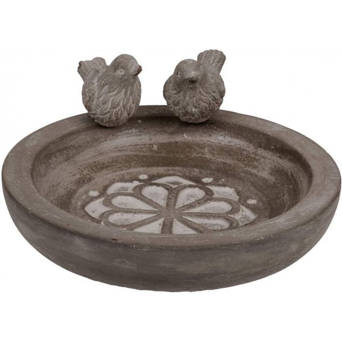 Meilleurs prix pour Abris et mangeoires pour animaux - Bain d'oiseaux en ciment - Marron - D 20.4 cm