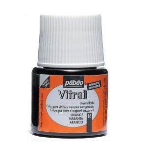 Peinture Vitrail transparente orange 45ml Pebeo