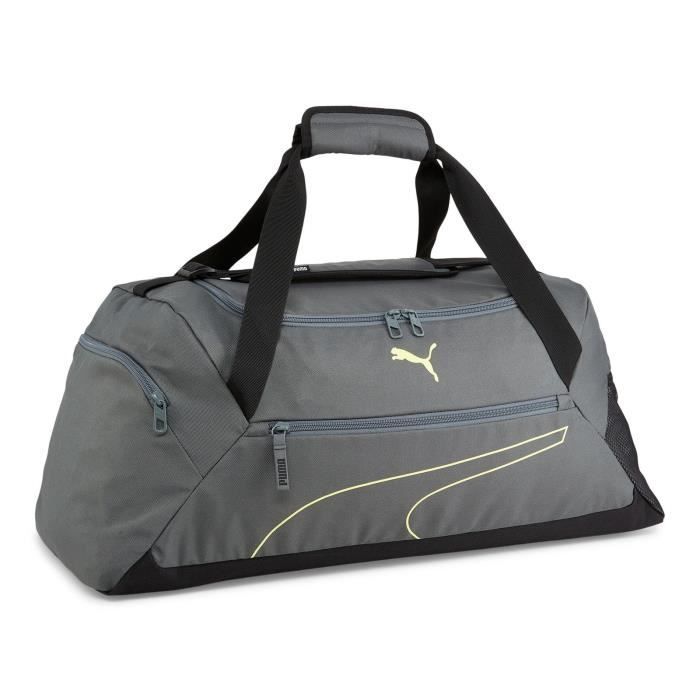 PUMA Fundamentals Sports Bag M Mineral Gray - Lime Sheen [252961] - sac de sport sac de sport
