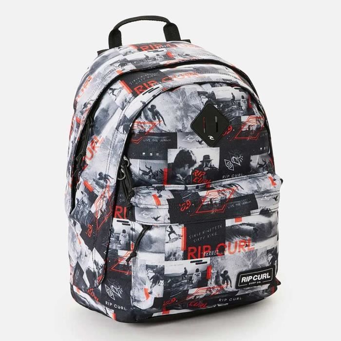 Sac a dos Rip Curl Double Dome 41CM 2 Cpt Garcon Grey Red Grey Red Cdiscount Bagagerie Maroquinerie